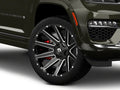 ~(60 lbs. 27X27X15)~ CONTRA 24x12 5x127.00/5x139.70 GLOSS BLACK MILLED (-44 mm)