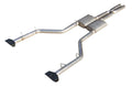 Cat Back Exhaust System Split Rear Dual Exit 08-14 Challenger V8 Exc SRT8 2.5 in Intermediate And Tail Pipe Violator Muffler Hardware Black Tips Inc Natural Finish 409 Stainless Steel Pypes Exhaust