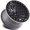 Baja Built Maverick 17x9 6X5.5 -3mm 4.9 Offset Glossy Black Finish Glossy Black Beadlock Ring For Toyota FJ