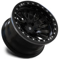 Baja Built Maverick 17x9 6X5.5 -3mm 4.9 Offset Glossy Black Finish Glossy Black Beadlock Ring For Toyota FJ