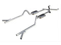 Crossmember Back w Xchange Exhaust System Split Rear Dual Exit 2.5 in Intermediate X-Pipe And Tail Pipe Street Pro Mufflers Hardware Incl Tip Not Incl Pypes Exhaust