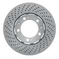 DFC 94-98 Porsche 911 Left Front Drilled Hi-Carbon Alloy Geomet Coated Rotor