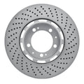 DFC 94-98 Porsche 911 Left Front Drilled Hi-Carbon Alloy Geomet Coated Rotor