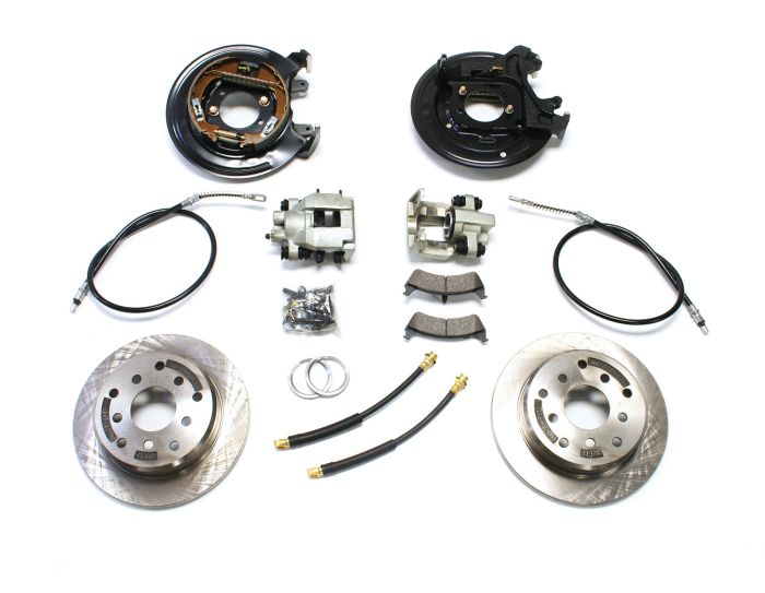 TJ Rear Disc Brake Conversion Kit W E-Brake Cables 97-06 Wrangler TJ TeraFlex