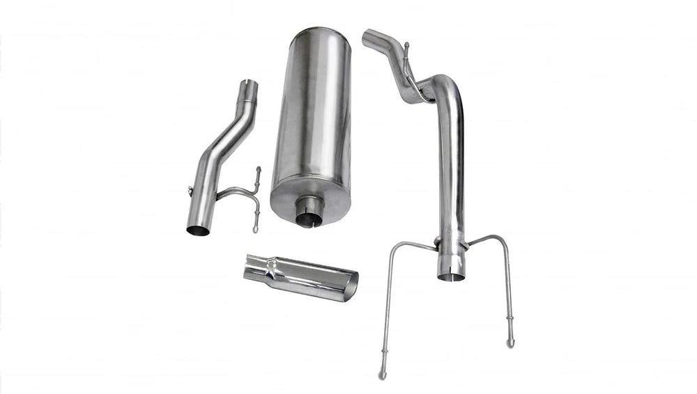 3.0 Inch Cat-Back Sport Single Side Exit Exhaust 4.0 Inch Slash Cut Polished Tip 04-05 Dodge Ram 150