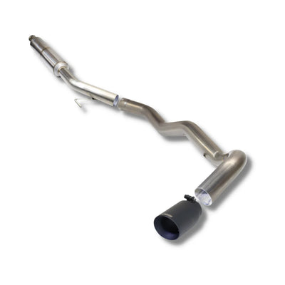 Carven 19-21 Jeep Gladiator Over Axle Dump Kit 3in R-Series Muffler 4in Black Tip