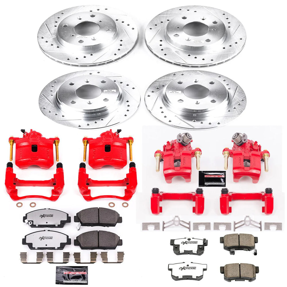 Power Stop 92-96 Honda Prelude Front & Rear Z23 Evolution Sport Brake Kit w/Calipers