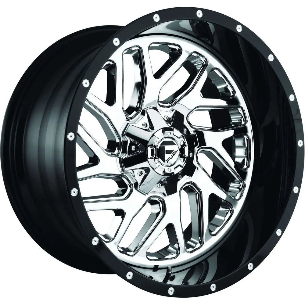 ~(52 lbs. 23X23X13)~ TRITON 20x10 8x170.00 CHROME PLATED GLOSS BLACK LIP (-19 mm)