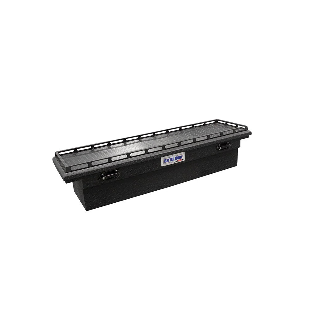 70IN SEC CROSSOVER SINGLE LID LOPRO TRUCK TOOL BOX MATTE BLACK W/ RAIL