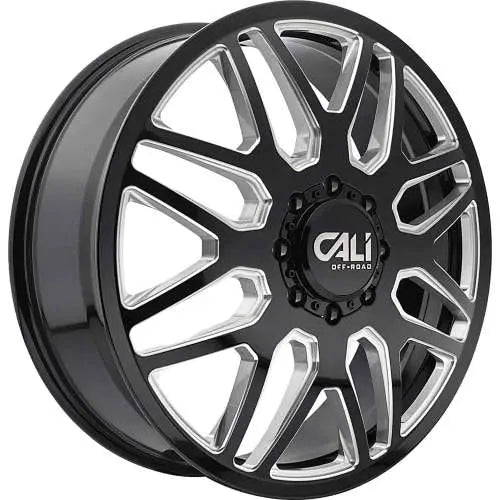 INVADER DUALLY (9115D) GLOSS BLACK/MILLED SPOKES