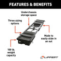 UNDERCHASSIS STORAGE CONTAINER DOUBLE NO TIRE CARRIER 99.5INL X 19.125INW X 8