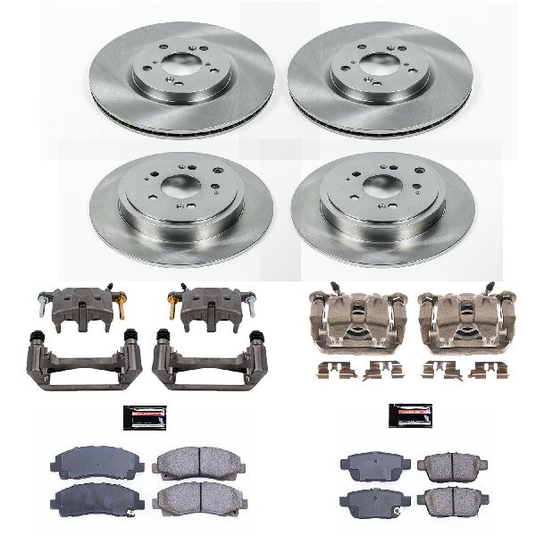Power Stop 12-14 Honda Ridgeline Autospecialty Kit w/ Calipers - Front and Rear