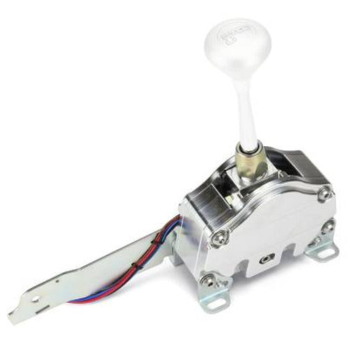 ELECTRONIC SPORT SHIFTER GM 6L80 TRANS W/CHROME 12IN SGL BEND LEVER & MUSHROOM K