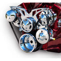 SBC Style Track Pulley Set Alt A/C with P/S