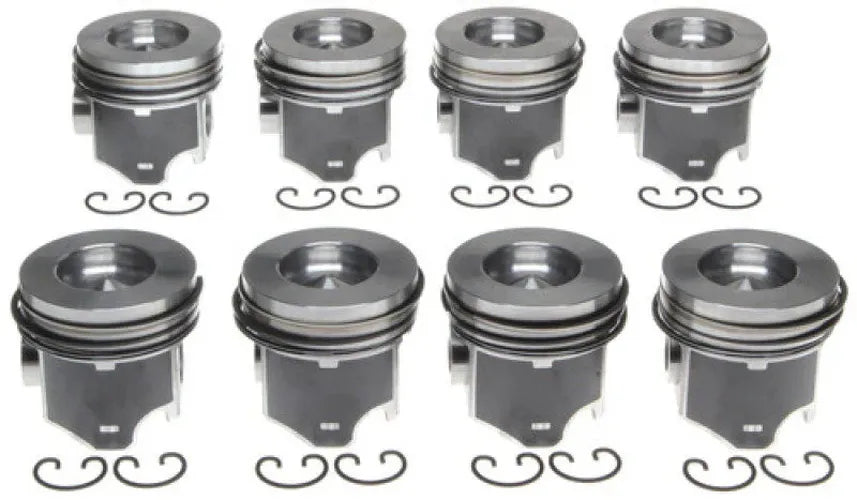 Mahle OE 10-16 GM 6.6L Turbo Diesel Piston Set (Set of 8)