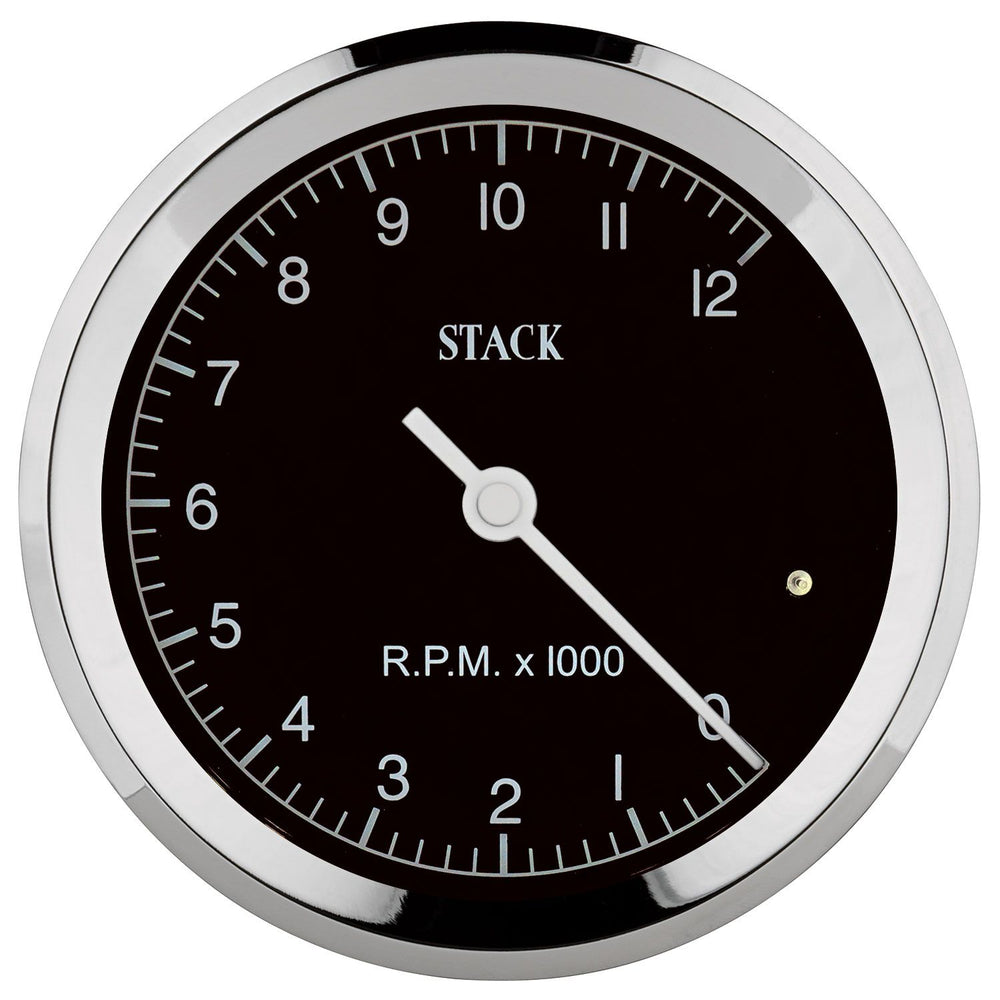 TACHOMETER CLASSIC 80MM BLACK 012K RPM