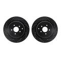 R1 09-24 Infiniti M37 Front & Rear Drill/Slot Carbon Coated Rotor Set w/Optimum Pads