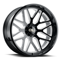 INVADER DUALLY (9115D) GLOSS BLACK/MILLED SPOKES