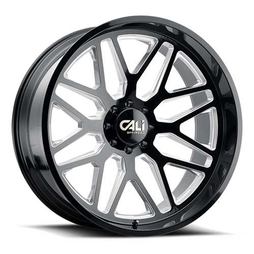INVADER DUALLY (9115D) GLOSS BLACK/MILLED SPOKES