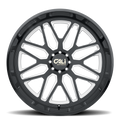 INVADER DUALLY (9115D) GLOSS BLACK/MILLED SPOKES