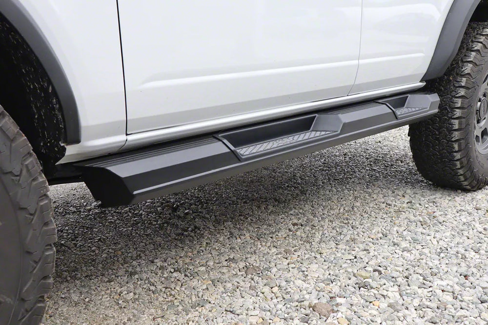 Bronco Armor Lite 4 Door Rocksliders (Black Powder Coated) (box 1)