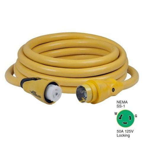 50 AMP 125V EEL CORDSET, YELLOW, 25