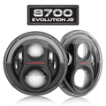 J.W. Speaker 12V DOT LED High Low Beam Headlights with Carbon Fiber Bezel - 2 Light Kit 0553973
