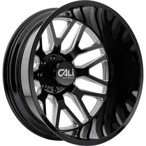 INVADER DUALLY (9115D) GLOSS BLACK/MILLED SPOKES