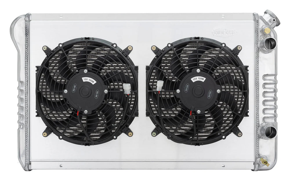 Cold Case Radiators 82-92 Camaro Firebird LS Swap Radiator With Dual 12 Inch Fan Kit Cold Case Radiator LMP590-5K