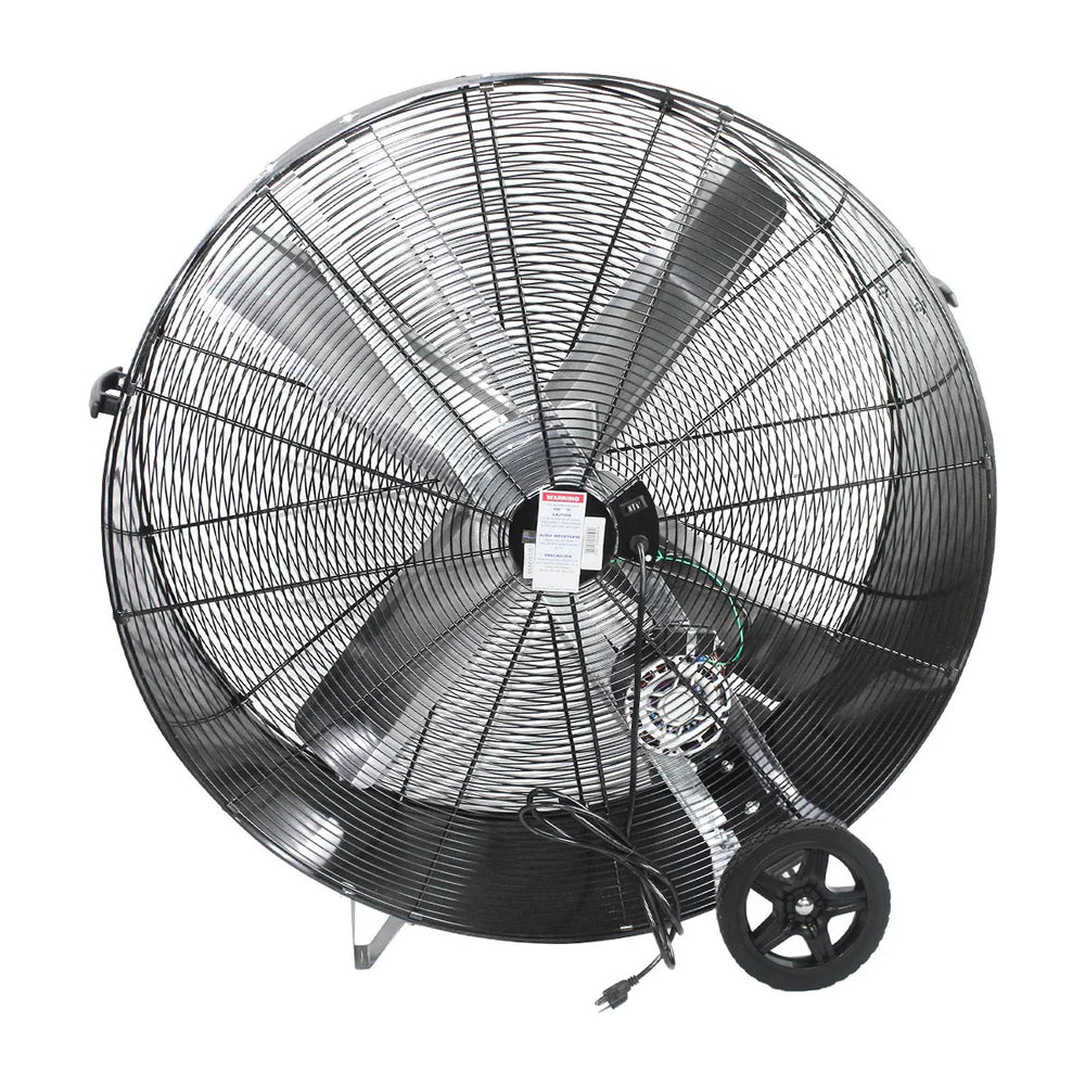 42IN 2 FAN SPEEDS DRUM FAN IN BLACK WITH WHEELS