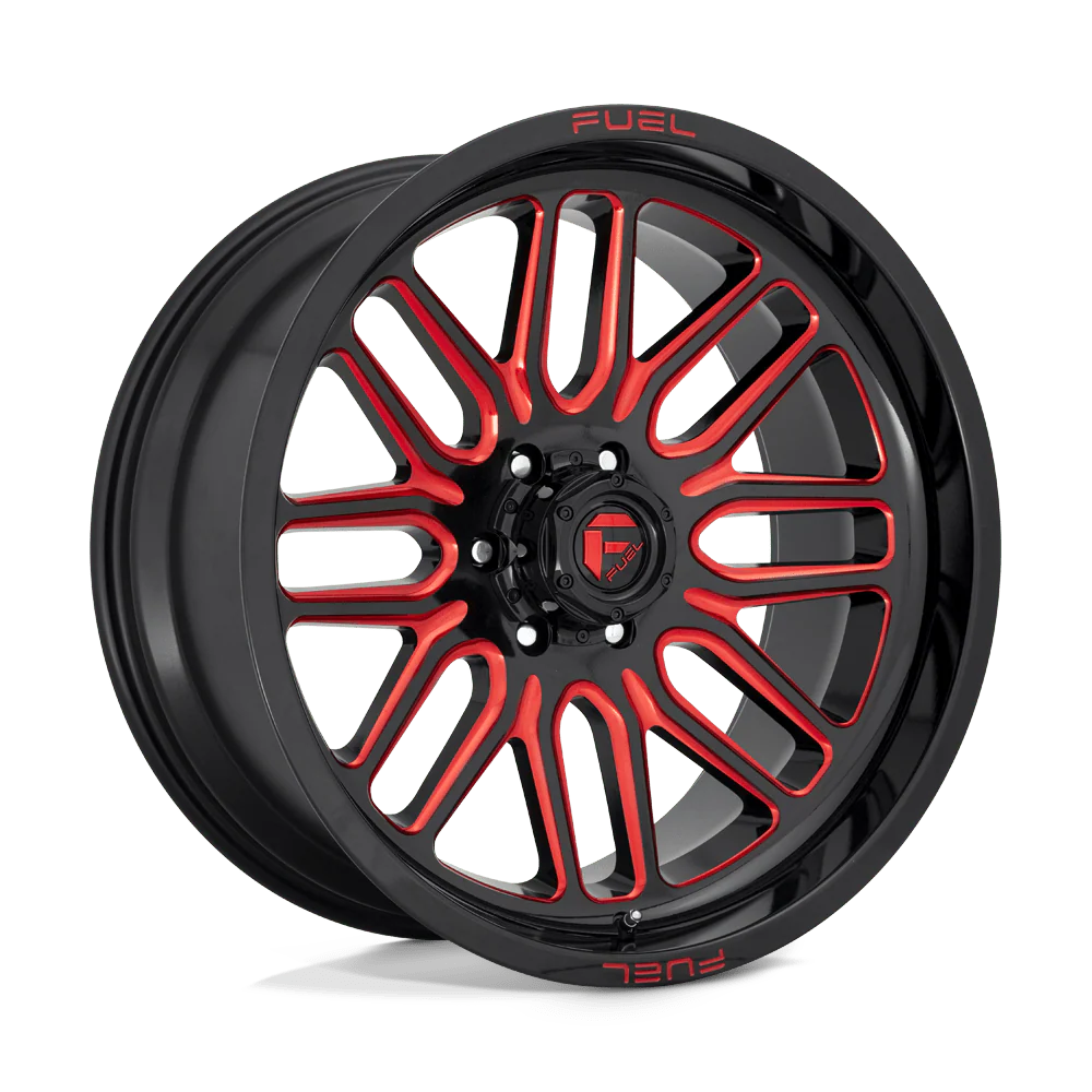 ~(47 lbs. 25X25X13)~ IGNITE 22x10 5x127.00 GLOSS BLACK RED TINTED CLEAR (-18 mm)