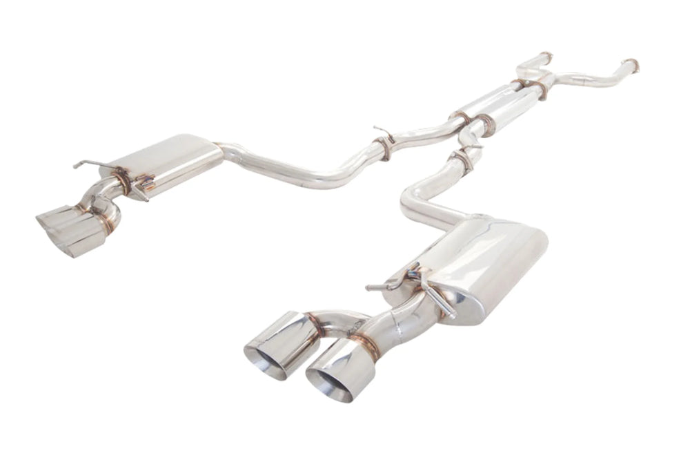 0814 MERCEDES BENZ C63 AMG STAINLESS STEEL TWIN 3IN CAT BACK SYSTEM