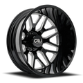 INVADER DUALLY (9115D) GLOSS BLACK/MILLED SPOKES