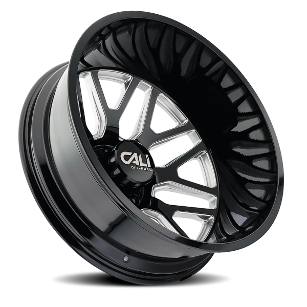 INVADER DUALLY (9115D) GLOSS BLACK/MILLED SPOKES