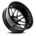 INVADER DUALLY (9115D) GLOSS BLACK/MILLED SPOKES