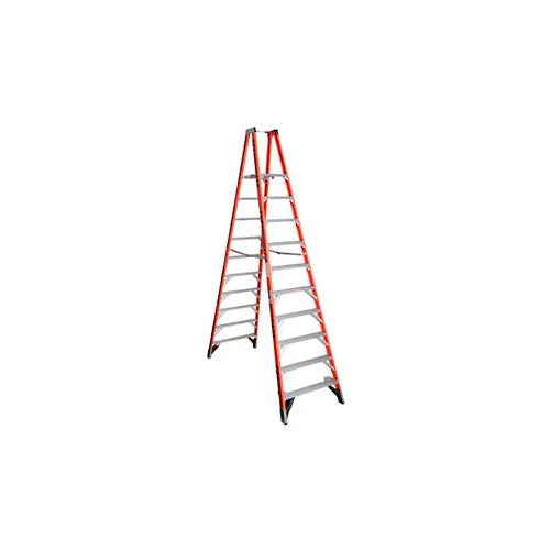WERNER 10FT FIBERGLASS TWIN PLATFORM LADDER TYPE IA 300# CAPACITY PT7410