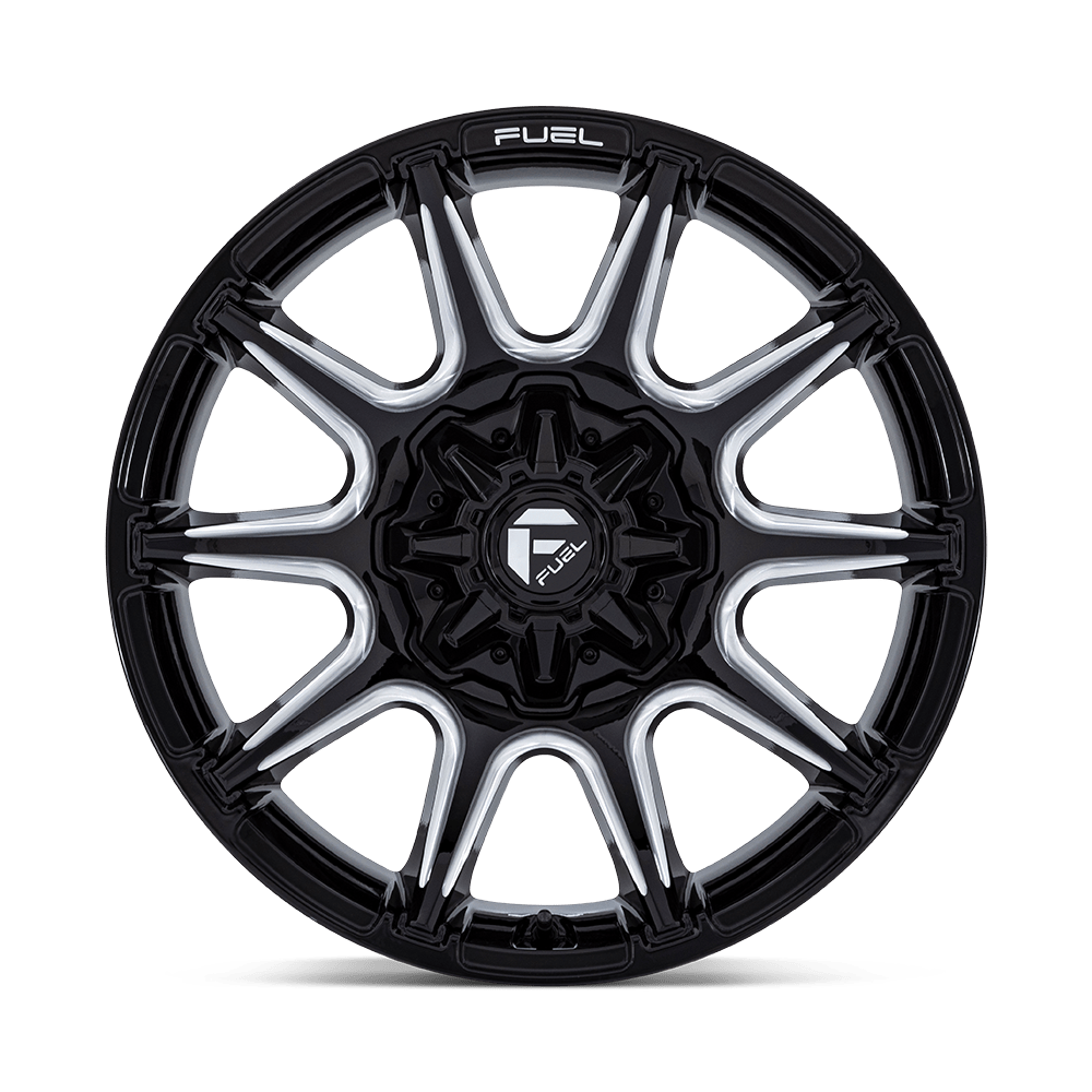 D853 22X9 8X180 M-BLK G-BLK-LP 1MM