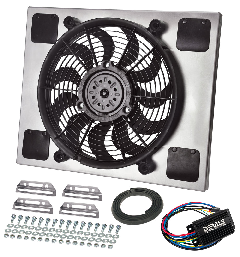 ~(13.2 lbs. 26X23X5)~ PWM Single RAD Fan/Aluminum Shroud Assembly