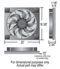 ~(13.2 lbs. 26X23X5)~ PWM Single RAD Fan/Aluminum Shroud Assembly