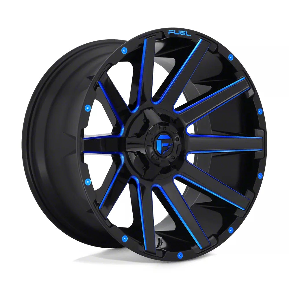 ~(60 lbs. 27X27X15)~ CONTRA 24x12 5x127.00/5x139.70 GLOSS BLACK BLUE TINTED CLEAR (-44 mm)
