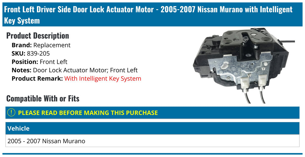 POWER DOOR LOCK ACTUATOR