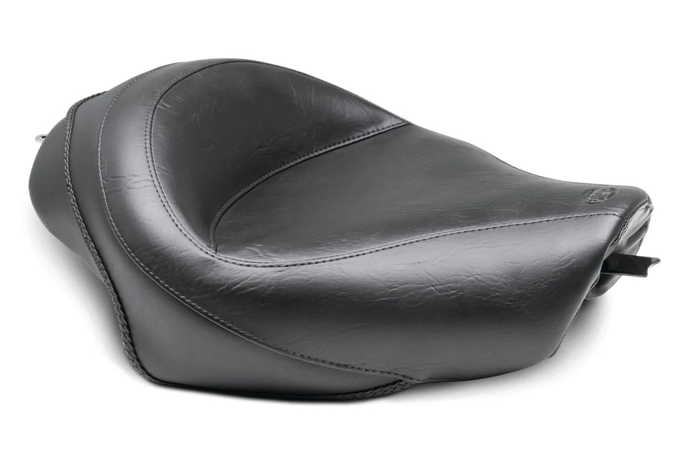 Mustang 04-21 Harley Sportster 4.5 Wide Touring Solo Seat w/Driver Backrest - Black