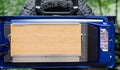Trailgater for Jeep JL Wrangler: 2018-2021 Bamboo cutting board Hammertone gray powder coat backsplash