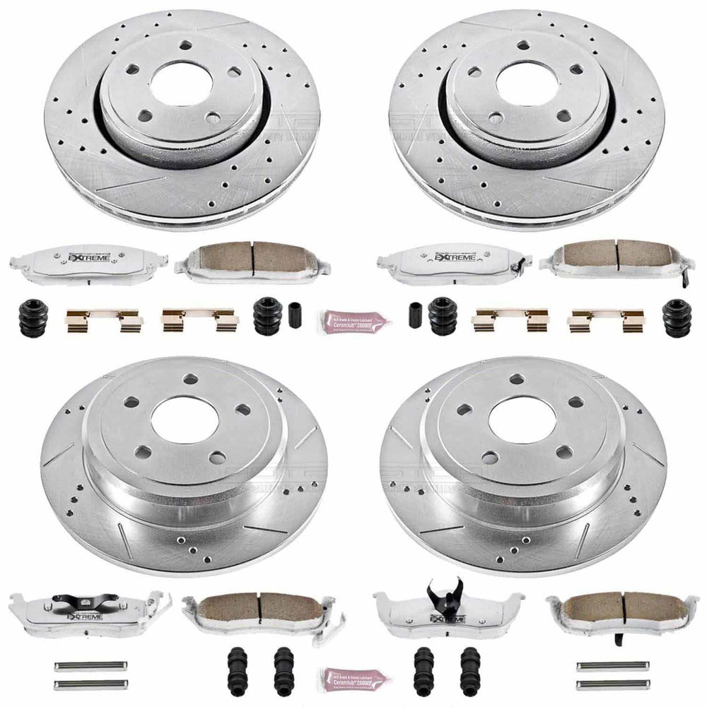 Power Stop 06-10 Jeep Commander Front & Rear Z23 Evolution Sport Brake Kit