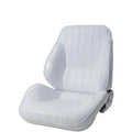 RALLY RECLINER LOW BACKW/O HEADREST WHITE VINYL LEFT