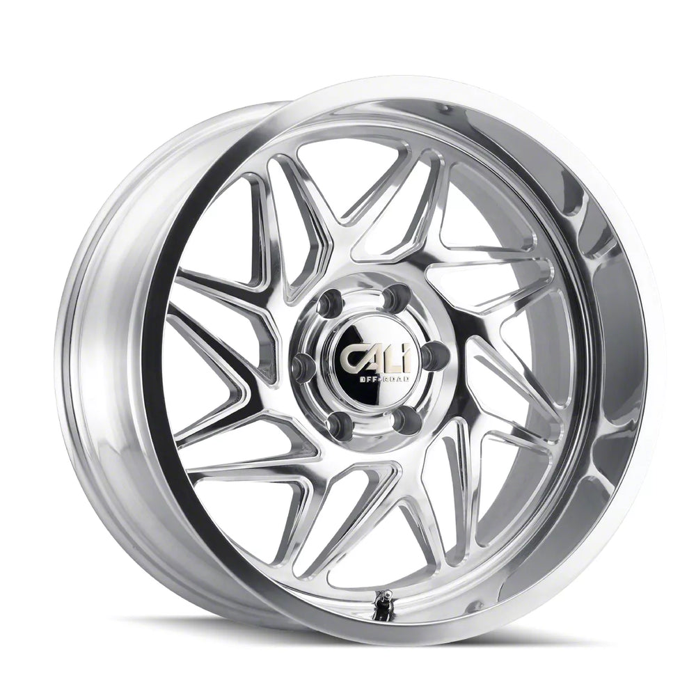 CALI OFF-ROAD GEMINI 9112 POLISHED MILLED SPOKES 20X12 8-165.1 -51MM 125.2MM