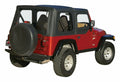 Black OEM Replacement Soft Top for 1997-06 TJ Wrangler w/ Soft Upper Doors Black Diamond w/Door Skins And Windows RT Off Road