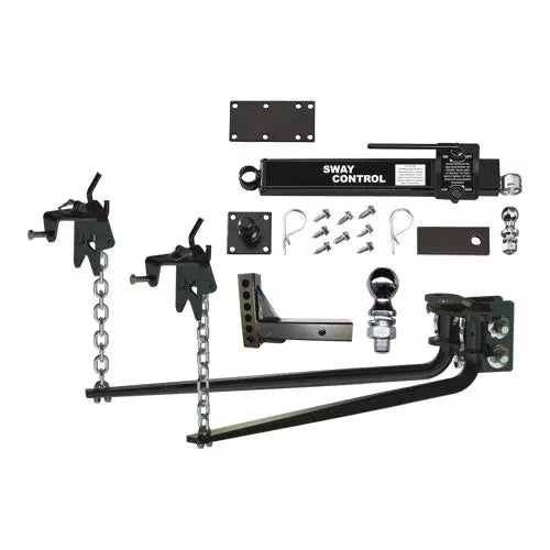 10K/1000LB WEIGHT DISTRIBUTION HITCH KIT W/ SWAY CONTROLBLACK