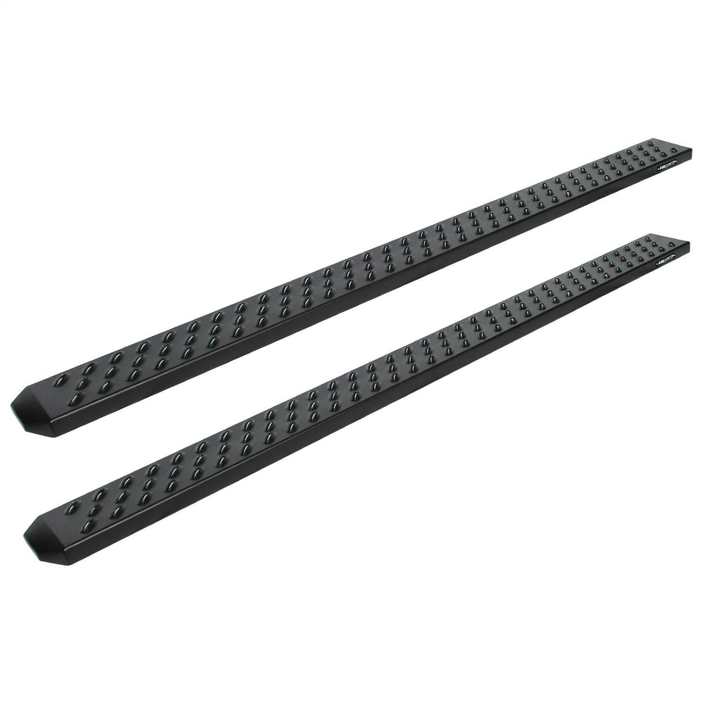 22C TUNDRA CREWMAX CAB 6.5IN SAWTOOTH SLIDE TRACK RUNNING BOARDS BLACK TXD ALUMINUM