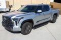 22C TUNDRA CREWMAX CAB 6.5IN SAWTOOTH SLIDE TRACK RUNNING BOARDS BLACK TXD ALUMINUM